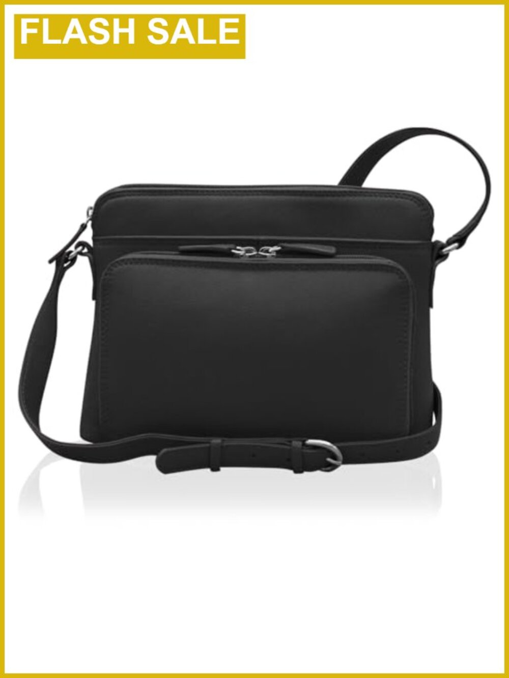 Genuine Leather Crossbody Bag RFID Blocking Shoulder Bag Organizer Adjustable